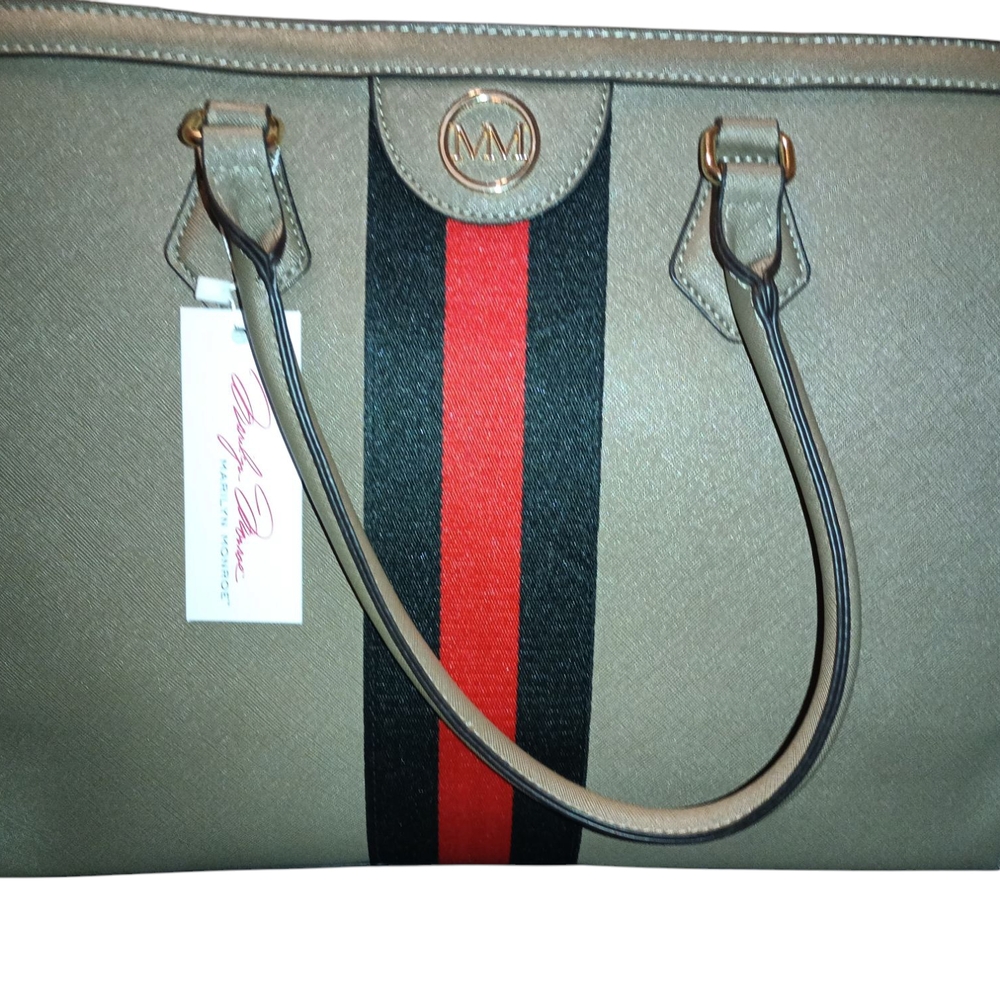 Marilyn Monroe Tan and Black Tote with Structured Design